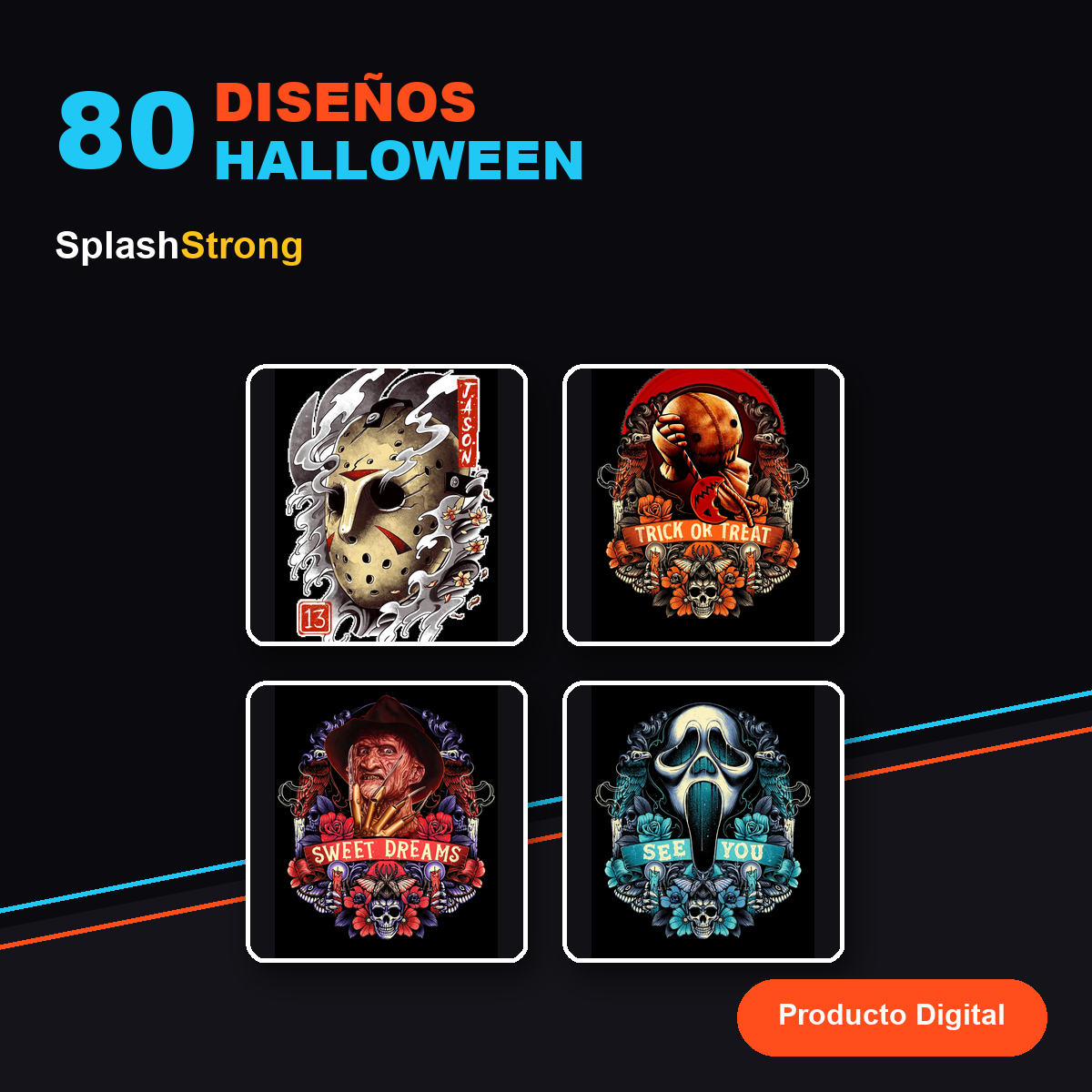 80 Diseños Digitales Halloween - SplashStrong