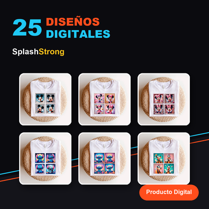 25 Diseños Digitales para Poleras - SplashStrong