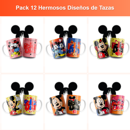 Pack 12 Hermosos Diseños de Tazas - mockup 2